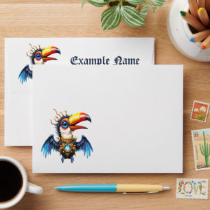 Moonlit Steampunk Toucan. Envelope