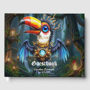 Moonlit Steampunk Toucan Guest Book