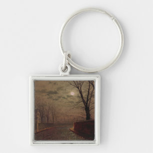 Moonlit Street Scene, 1882 (oil on canvas) Key Ring
