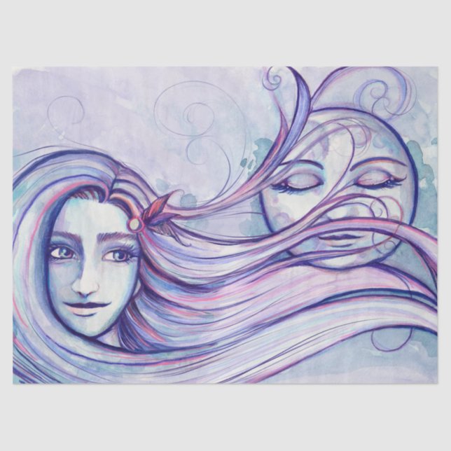 Moonlit Thoughts MoonChild Goddess Moon Child      Tissue Paper (Front)