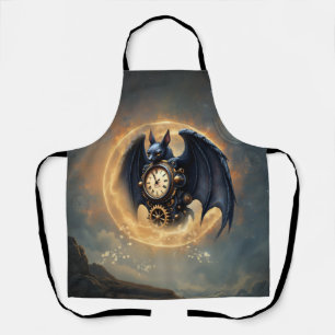 Moonlit Timekeeper – Steampunk Bat  Apron