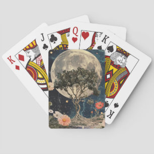 Moonlit Tree & Blossoms Playing Cards