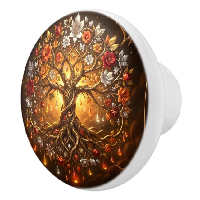 Moonlit Tree of Embered Eternity. Ceramic Knob (Right)
