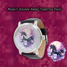 Moonlit Unicorn Among Forgotten Roses,