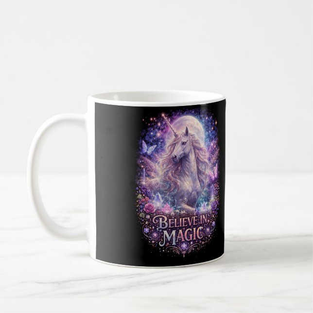 Moonlit Unicorn Dreams Coffee Mug (Left)
