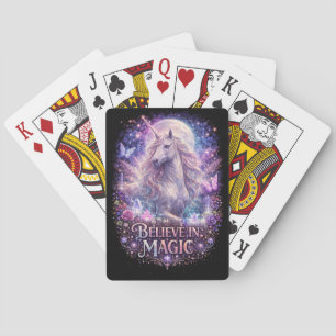 Moonlit Unicorn Dreams Playing Cards