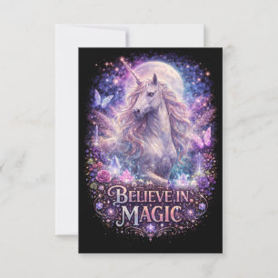 Moonlit Unicorn Dreams Thank You Card