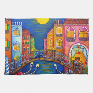 Moonlit Venice American MoJo Kitchen Towel