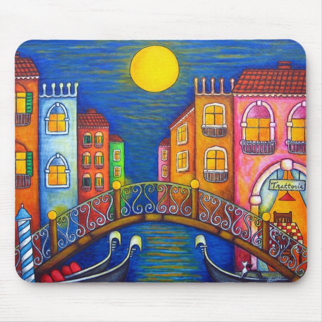 Moonlit Venice Mouse Pad (Front)