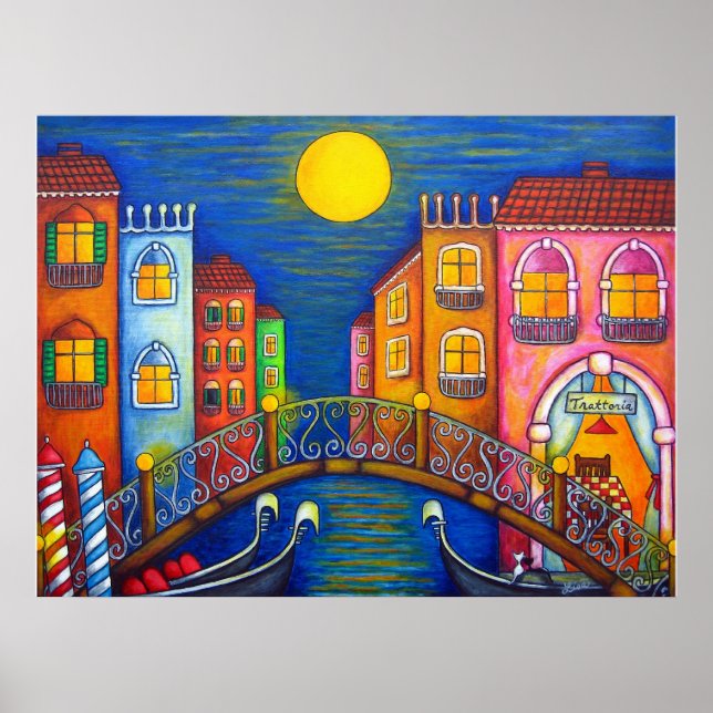 Moonlit Venice Print by Lisa Lorenz (Front)