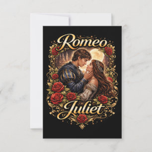 Moonlit Verona Lovers Thank You Card