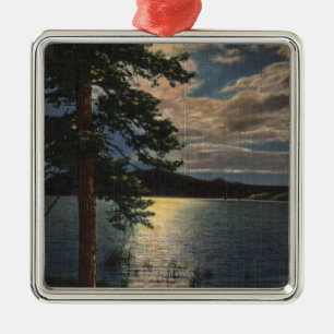 Moonlit View of the Lake Metal Tree Decoration