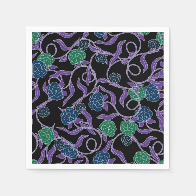 Moonlit Vine - Mysticool Collection Napkin (Front)