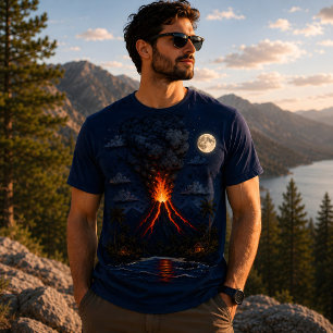 Moonlit Volcano T-Shirt