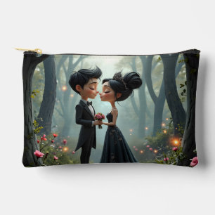 Moonlit Vows – A Cute Gothic Wedding Moment. Accessory Pouch