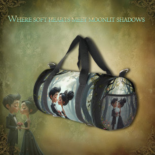 Moonlit Vows – A Cute Gothic Wedding Moment. Duffle Bag