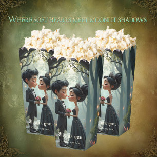 Moonlit Vows – A Cute Gothic Wedding Moment. Favour Box