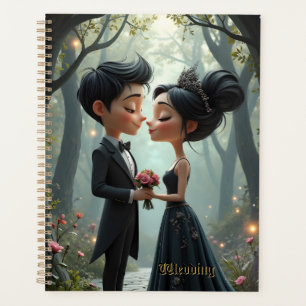 Moonlit Vows – A Cute Gothic Wedding Moment. Planner