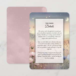 Moonlit Wildflower Whispers Wedding Enclosure Card