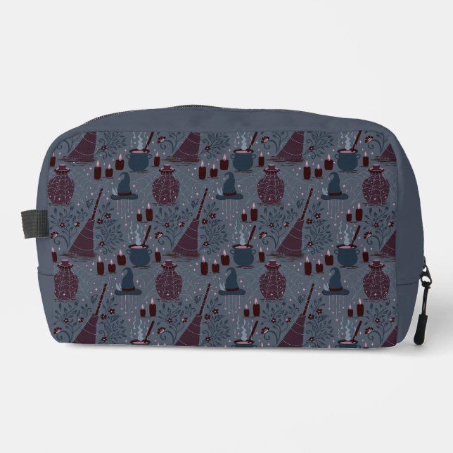 Moonlit Witchy Halloween Pattern Dopp Kit (Front)