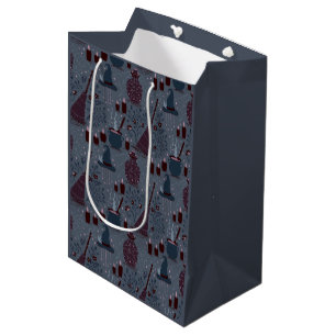 Moonlit Witchy Halloween Pattern Medium Gift Bag