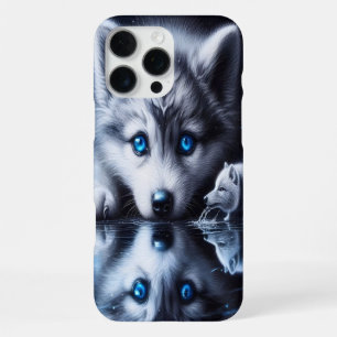 Moonlit Wolf Nature Artwork iPhone 16 Pro Max Case