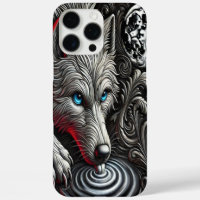 Moonlit Wolf's Reflection Art