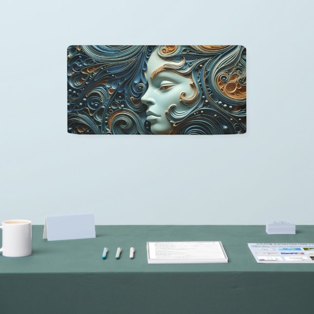 Moonlit Woman 3D Art Banner (Tradeshow)