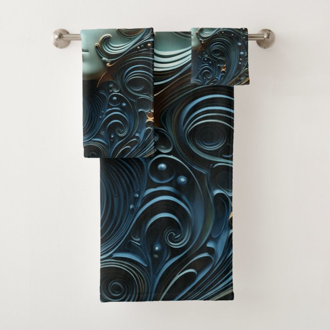 Moonlit Woman 3D Art Bath Towel Set (Insitu)