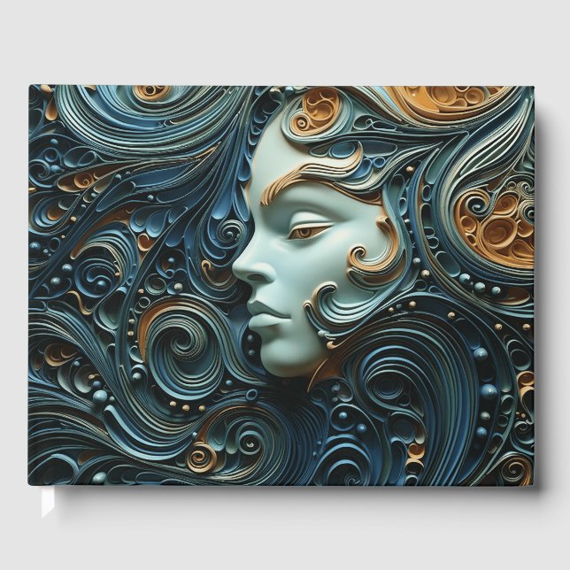 Moonlit Woman 3D Art Guest Book (Front)