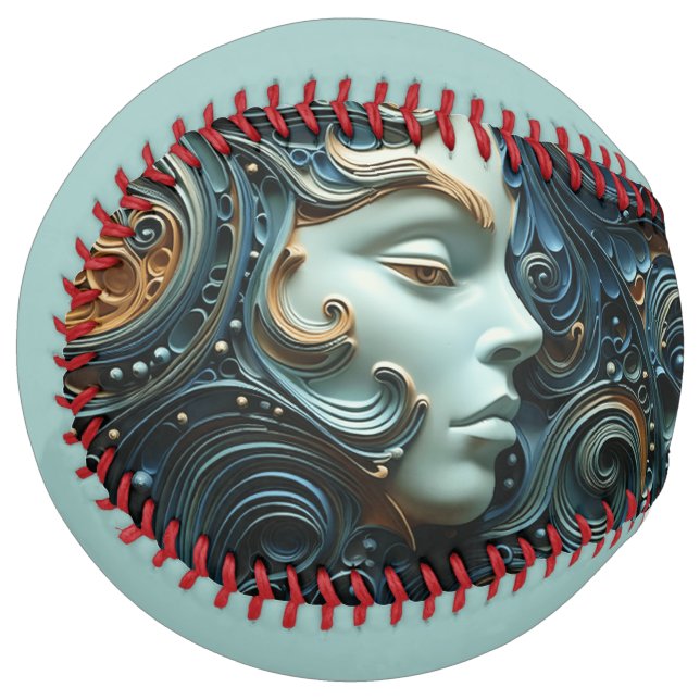 Moonlit Woman 3D Art Softball (Back Right)