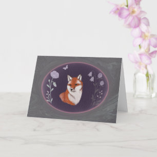 Moonlit Woodland Fox 7x5 Greeting Card