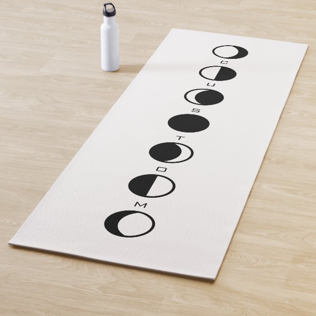 MOONPHRASE Cool Modern Moon Phases Yoga Mat (In Situ)