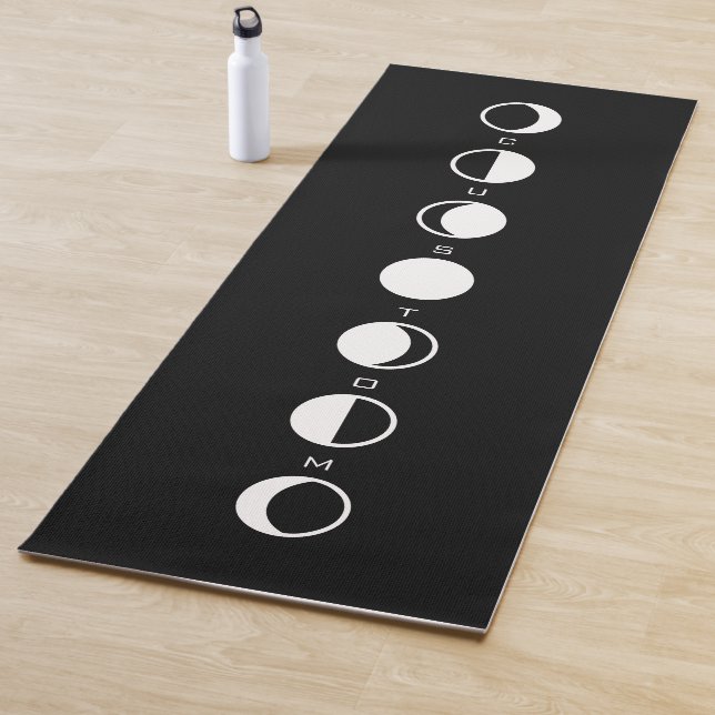 MOONPHRASE Cool Modern Moon Phases Yoga Mat (In Situ)