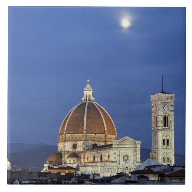 Moonrise and Florence Cathedral, Basilica di Tile (Front)