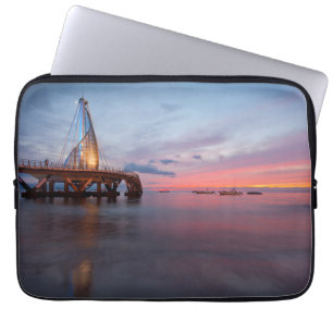 Moonrise And Sunset Laptop Sleeve