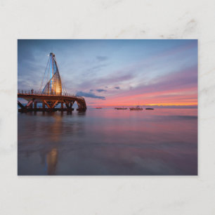 Moonrise And Sunset Postcard