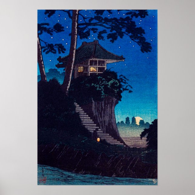 Moonrise at Tokumochi by Takahashi Shotei Poster (Front)