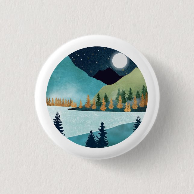 Moonrise Lake 3 Cm Round Badge (Front)