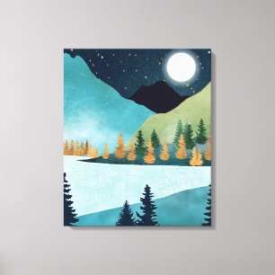 Moonrise Lake Canvas Print
