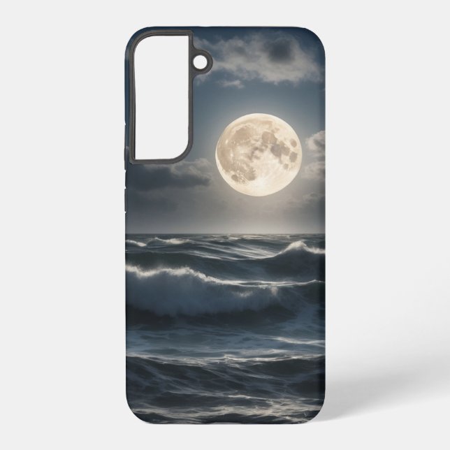 Moonrise over the Ocean Samsung Galaxy S22+ Case (Back)