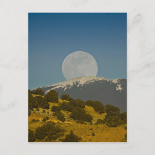 Moonrise over the Sangre de Cristo Mountains, Postcard