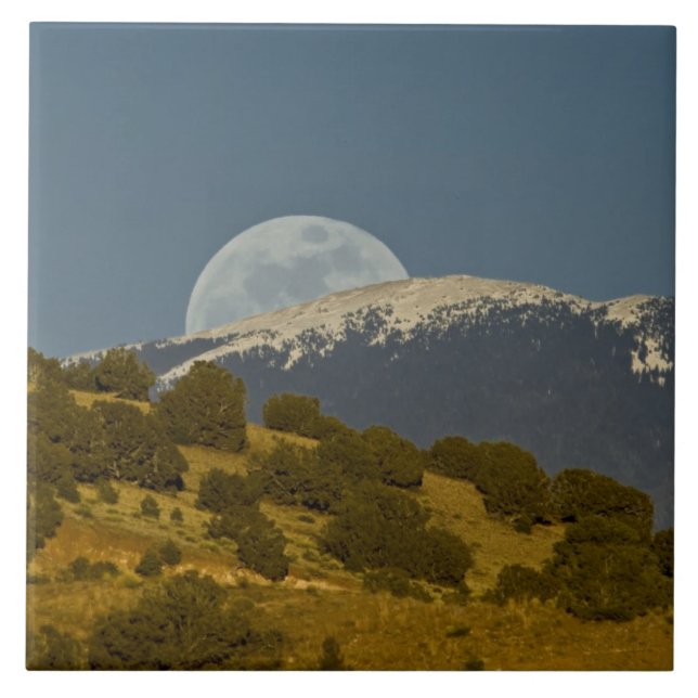 Moonrise over the Sangre de Cristo Mountains, Tile (Front)