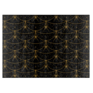 Moons and Stars Glass Cutting Board 15x11