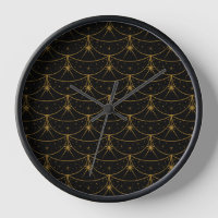 Moons and Stars Wood Framed Clock