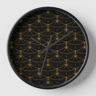 Moons and Stars Wood Framed Clock