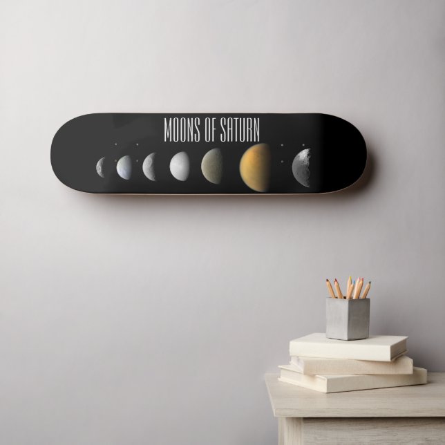 Moons of Saturn Skateboard (Wall Art (Horz))