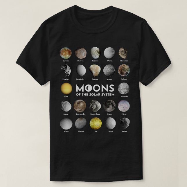 Moons of the Solar System 1 T-Shirt (Design Front)