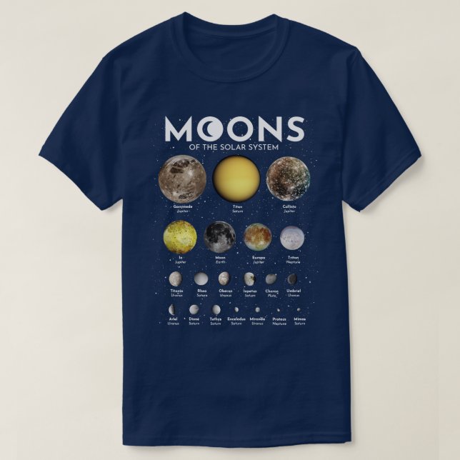 Moons of the Solar System 2 T-Shirt (Design Front)