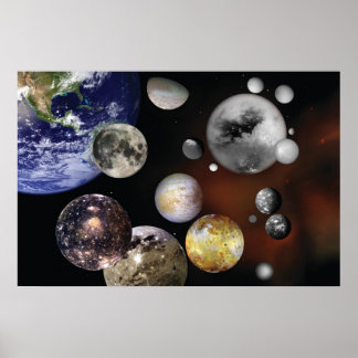 Moons of the Solar System Poster